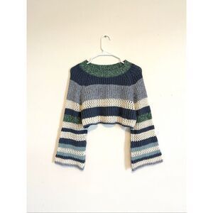 Cropped Knit Boho Sweater
